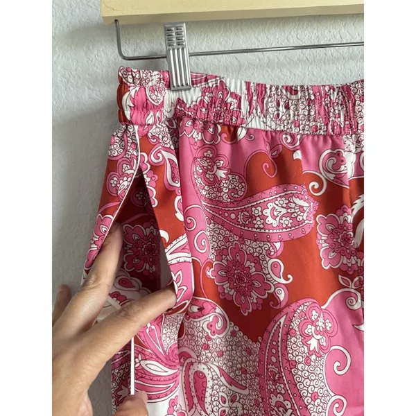 J. Crew Size‎ 6 Women's Pink Pants Relaxed Vintage Paisley Baez Casual Comfort - Image 5