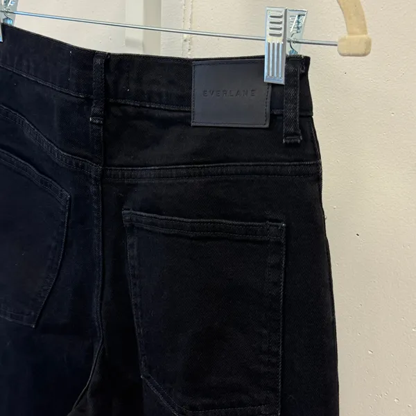 Everlane Women's TALL The Way High Jean Organic Cotton W27 Black Denim High Rise - Image 9