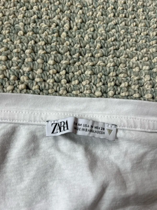 ZARA white ruffle sleeve top - Image 3