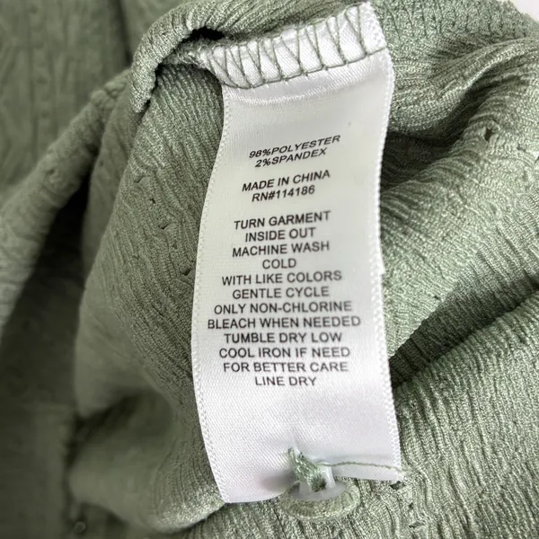 Frye Sage Green Long Sleeve Henley Blouse NWT Womens Small - Image 4
