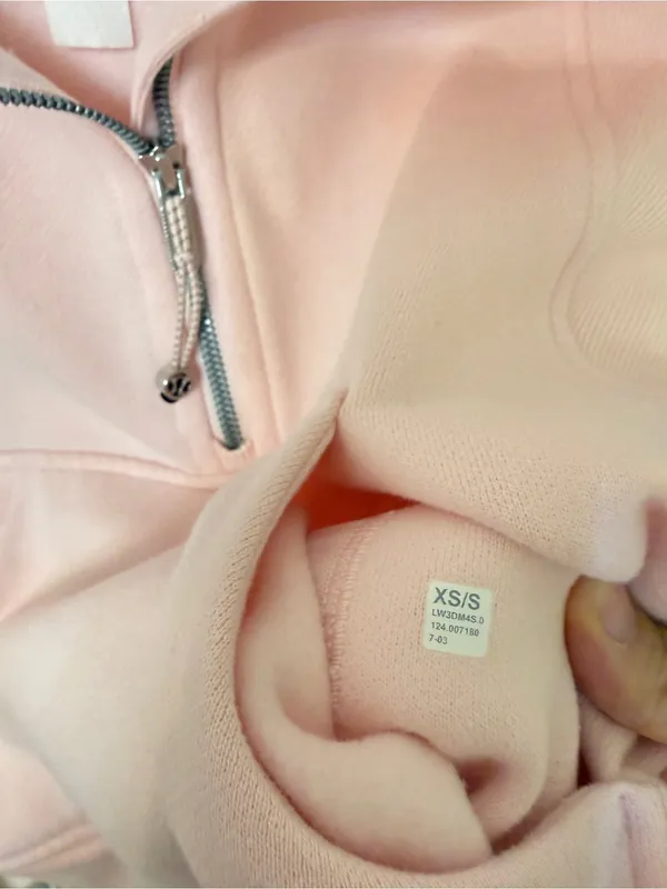 RARE Lululemon Scuba Oversized Half-Zip Hoodie Strawberry Milkshake XS/S NWOT - Image 4