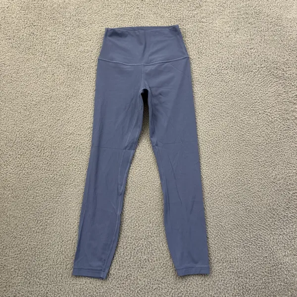 Lululemon Align High Rise Leggings Ribbed Oasis Blue Athletic Women's 4 x 25 - Image 2