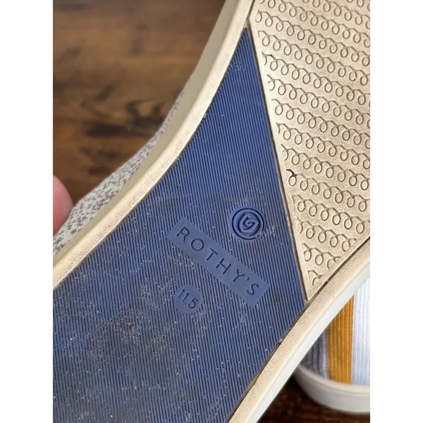 Rothy's The Sneaker 11.5 Grey White Salt and Pepper Slip On Knit Shoes - Image 4