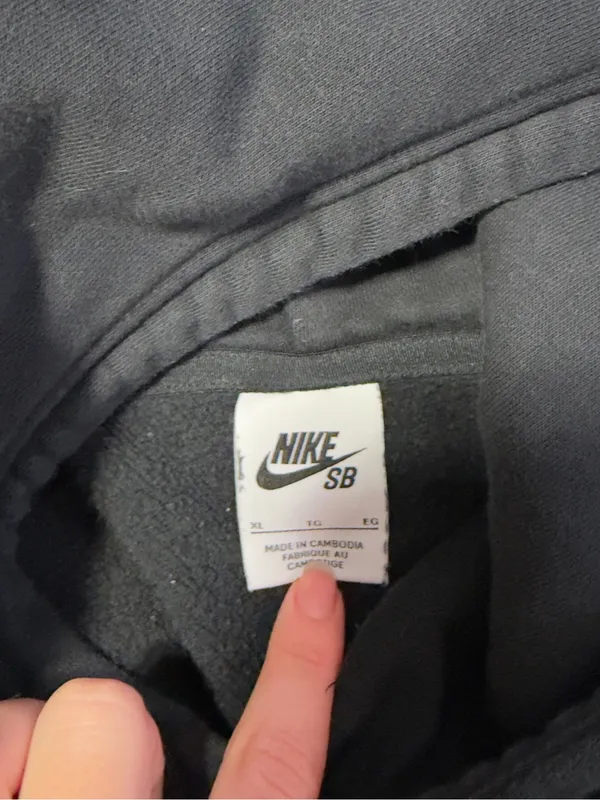 Nike Black Hoodie with Yellow Embroidered Logo - Image 3