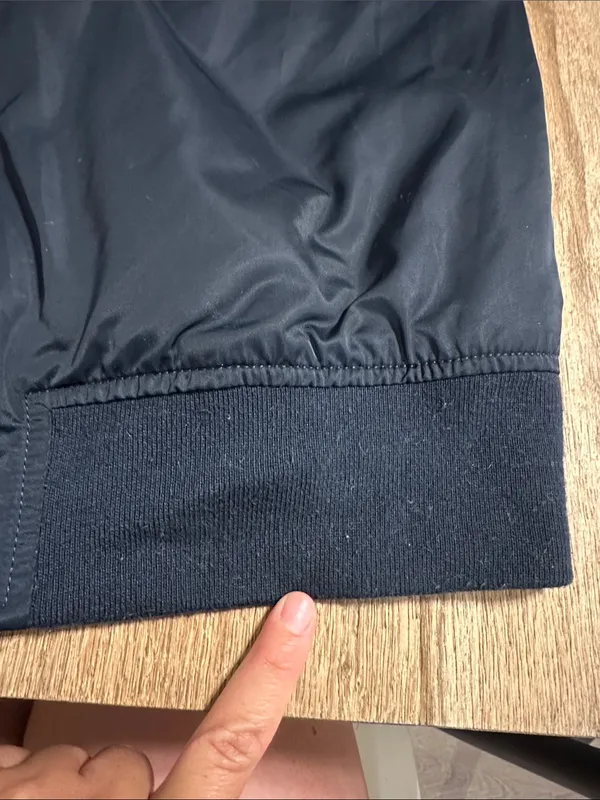 Urban‎ Outfitters Silence + Noise Navy Long bomber style coat size small - Image 6