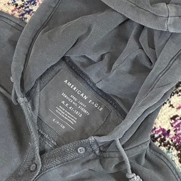 American Eagle Cropped Hoodie, Size S - Image 2