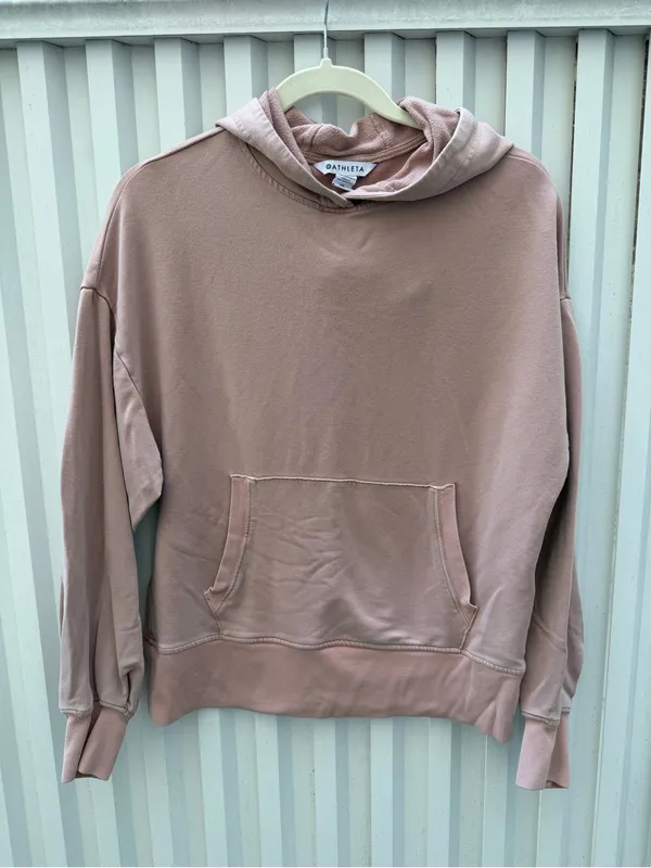 Athleta Balance Hoodie XS Dusty Pink Modal Pullover Sweatshirt - Image 3