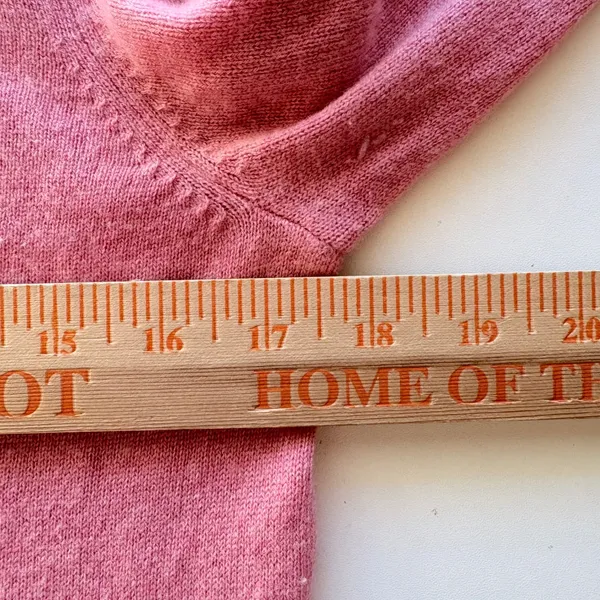 Talbots Cashmere Sweater Womens Medium Pink 3/4 Sleeve Crewneck‎ Pullover - Image 7