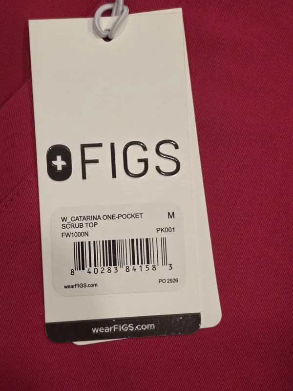 Figs NWT Catarina One-Pocket Womens Scrub Top Technical Collection Pink Medium - Image 4