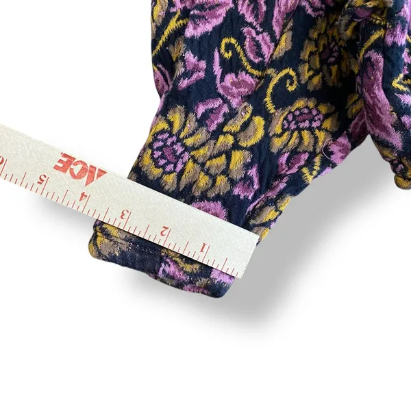 Free People No Ordinary Black Floral Reversible Top‎ Womens Size S Purple Black - Image 6