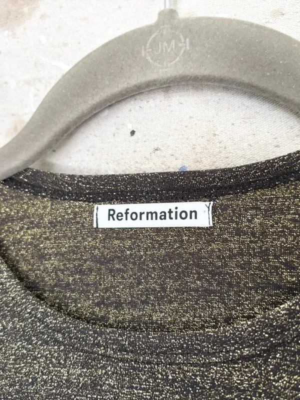 Reformation Jupiter Metallic Crop Top - Image 4