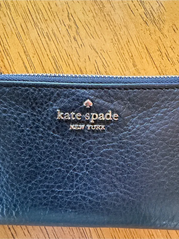 Kate Spade New York Black Pebbled Leather Wristlet Wallet - Image 2