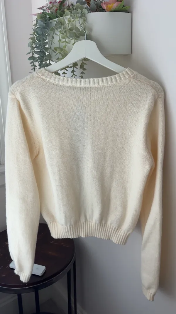 H&M Cream cardigan with buttons - Image 2