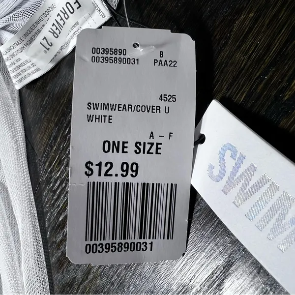 Forever 21 NWT White Mesh Swim Coverup Skirt - Image 7
