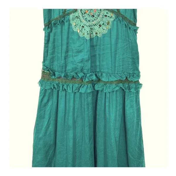 Urban Outfitters Lux Victorian Steampunk Green Midi Dress Size 5 - Image 6