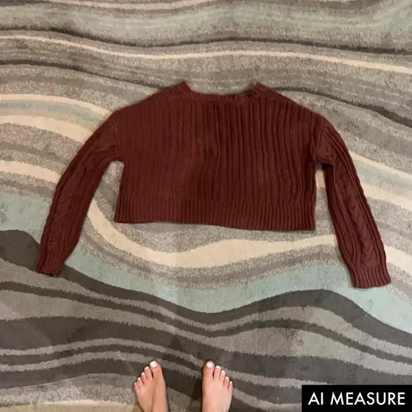 Aeropostale Cable Knit V-Neck Ribbed‎ Hem Cardigan Sweater Size Small - Image 5