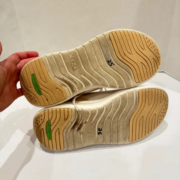 Kizik Athens Sneakers Mens 7.5‎ Womens 9 Cream Peach Shoes Hands-Free Cage G2FC - Image 9