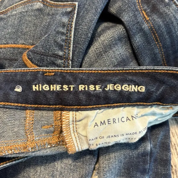 American Eagle Highest Rise Jegging Dark Wash Size 00 Short - Image 7