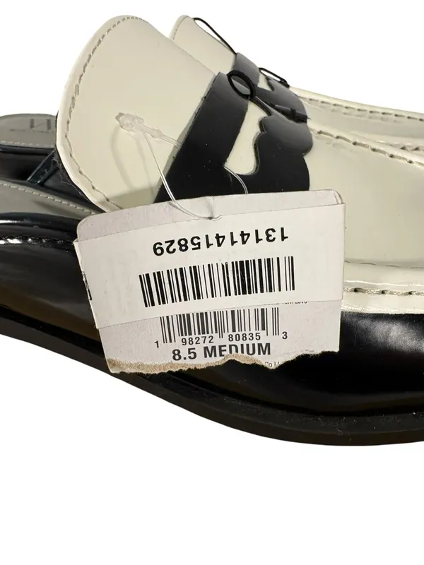 Worthington Destin Women’s 8.5 Loafer Mules Black White Patent Penny NWT - Image 6