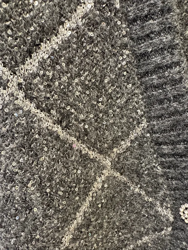 torrid Gray Diamond-Pattern Button Cardigan - Image 2