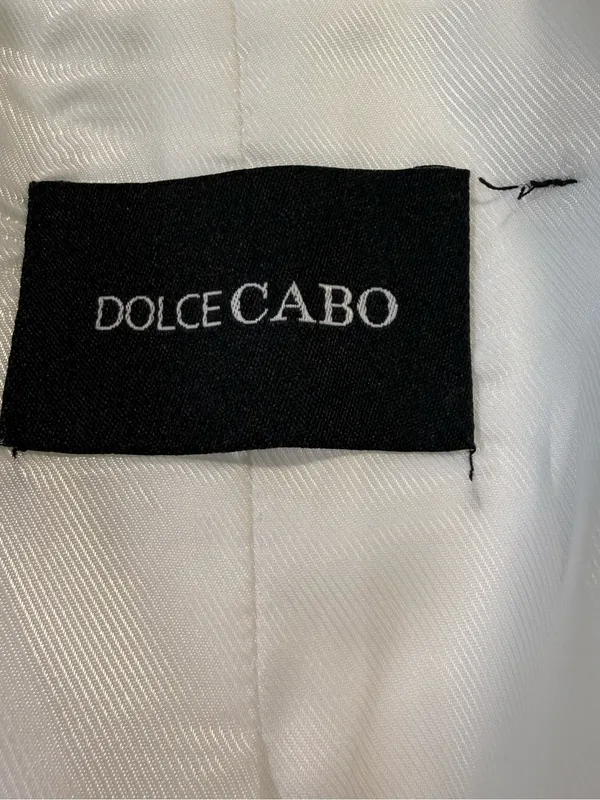 Dolce Cabo 100% Linen White Blazer Size Small Black - Image 5