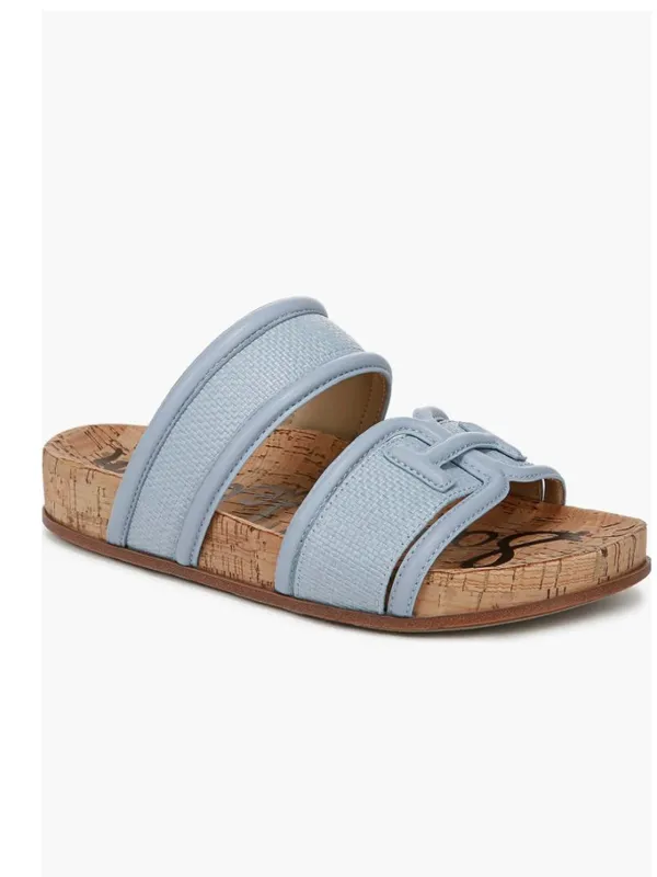 NEW $120 Sam Edelman Rowan Platform Slide Sandal 9 M, BLUE BREEZE - Image 2