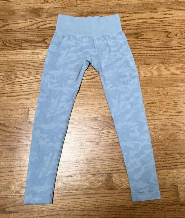 NVGTN Seamless Blue Camo Leggings - Image 3