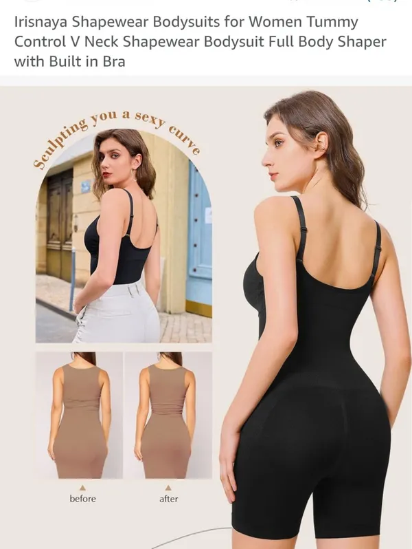 Black High-Waist Seamless Shapewear Bodysuit Size XXL Washed But Never Worn - Image 2
