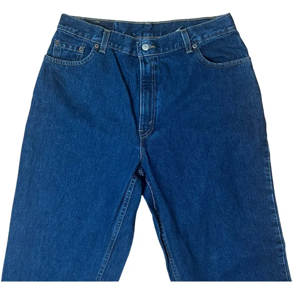 Levi's VTG 550 Relaxed Fit Tapered Leg Jeans Dark Wash Size 16 Short - Image 11