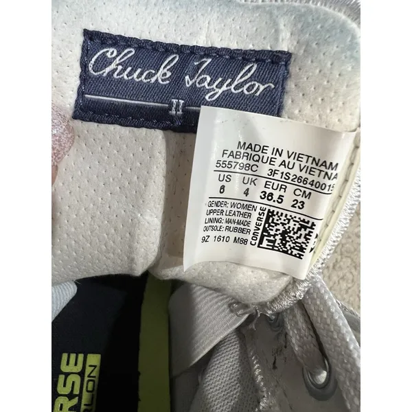 Women’s Chuck Taylor II All Star High Perforated Metallic Silver, Size Women's 6 - Image 5