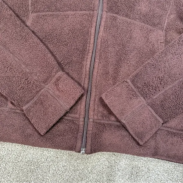 Patagonia Women’s Plush Synchilla Hoody Full Zip Longsleeve in Brown Size M - Image 5