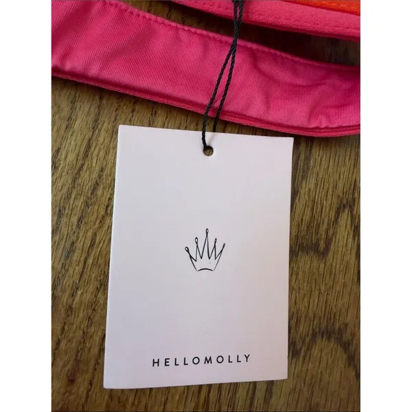 HELLO MOLLY MIAMI SUNSET STRIP CROP TOP PINK SIZE MED New - Image 4