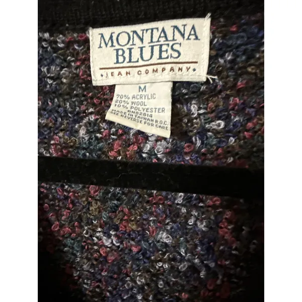 Women's Montana Blues Jean Company Wool Blend Sweater Vest Medium‎ Boho - Image 2