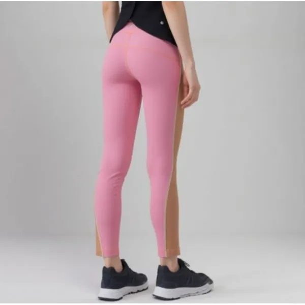 Lululemon Run Pace Tight 25" Bleached Coral Athletic Leggings Zip Pocket Size 8 - Image 9