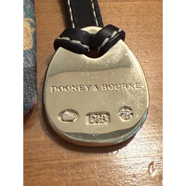 Y2K Dooney &‎ Bourke Wristlet Multicolor Circle Stamp Medallion Logo Design - Image 4
