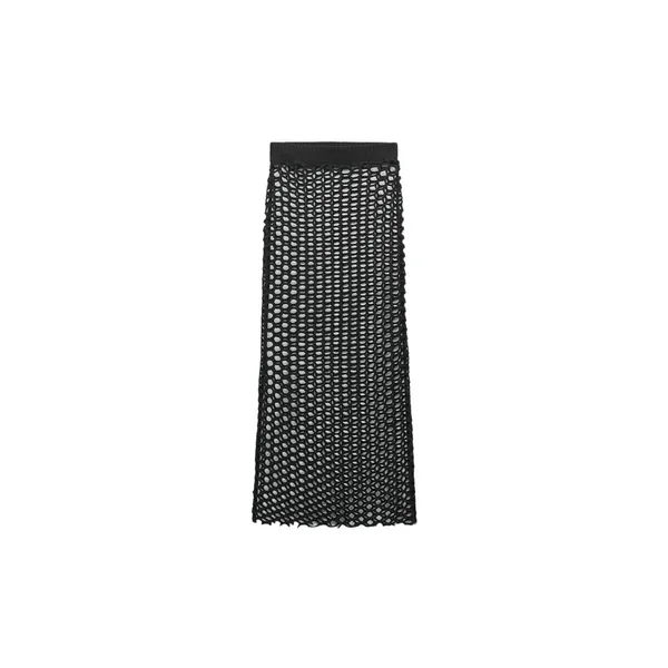 ZARA Crochet Maxi Skirt Black Cover-Up Beach Size Small NEW Cotton Knit - Image 3