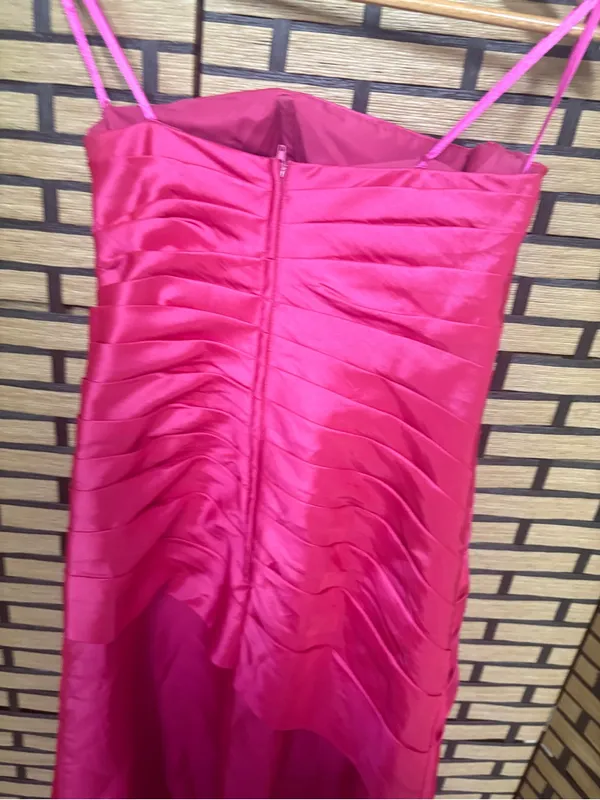 Morilee by Madeline Gardner pink strapelsss gown and shawl size 10 - Image 6