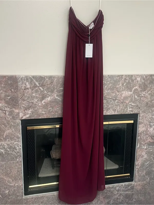 Lovers + Friends Soleil Gown in Wine - Image 3