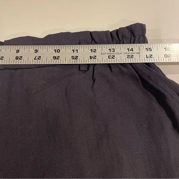 Halara High Waist Wide Leg Pants NWT Cropped Cuff Hem Black Women L Pockets Work - Image 8