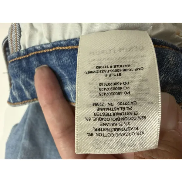 Denim‎ Forum The 90s Naomi Super Hi Stovepipe Size 30 Minimalist 7 YR Blue Taboo - Image 8