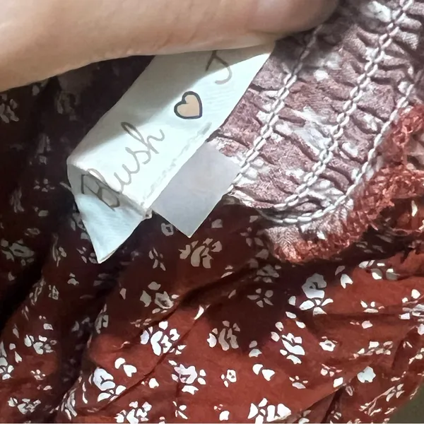 Blush and J orange floral spaghetti strap dress - Image 2