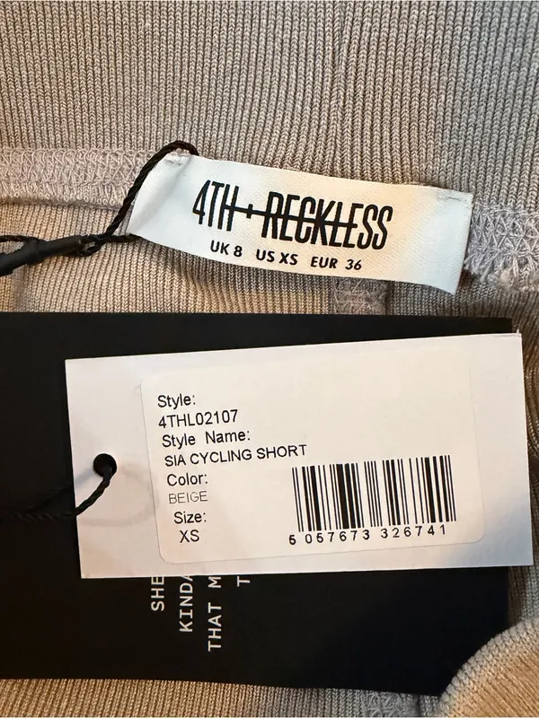 4th & Reckless Sia Cycling Shorts in Beige XS NWT - Image 3