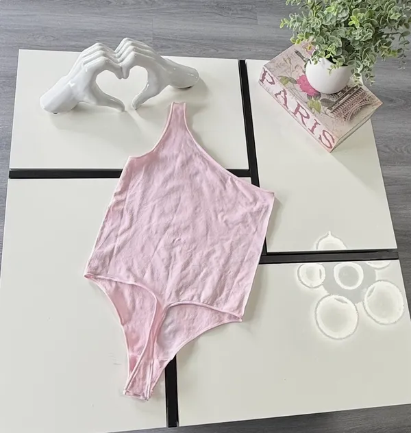 SKIMS Fits Everybody One Shoulder Bodysuit in Petal - Size S/M - Image 2