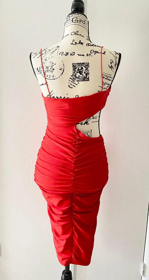Tiger Mist Cheyenne Red Cut-out dress - Image 5