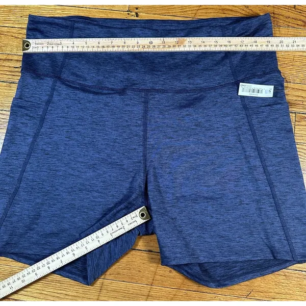 Woman Coreio‎ Spandex Bike Shorts Size 3X Blue - Image 3