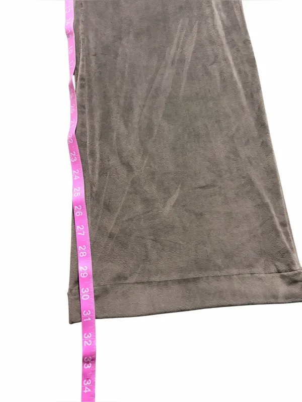 Skims Wide Leg Chocolate Brown Velour Pants Size Large - Image 6