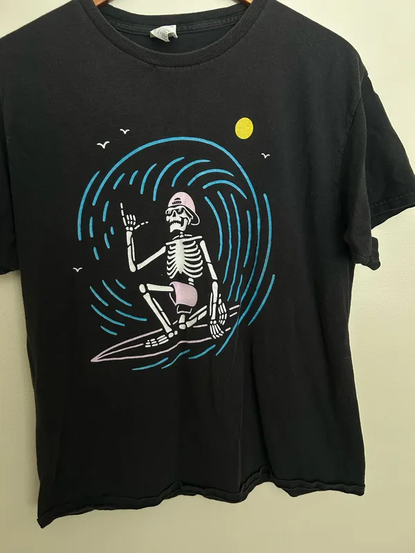 Surfer skeleton tee Black Size L - Image 2