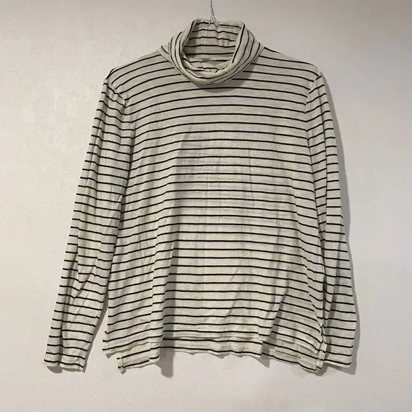 Madewell Striped Turtleneck Long Sleeve Top Size XL - Image 2