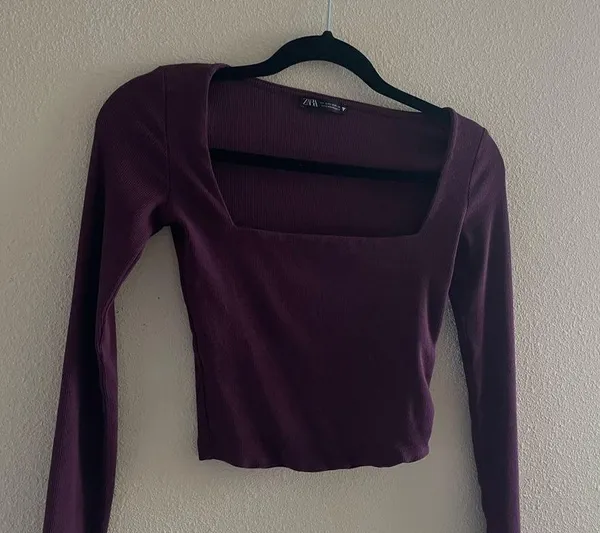 Zara crop top long sleeve - Image 2