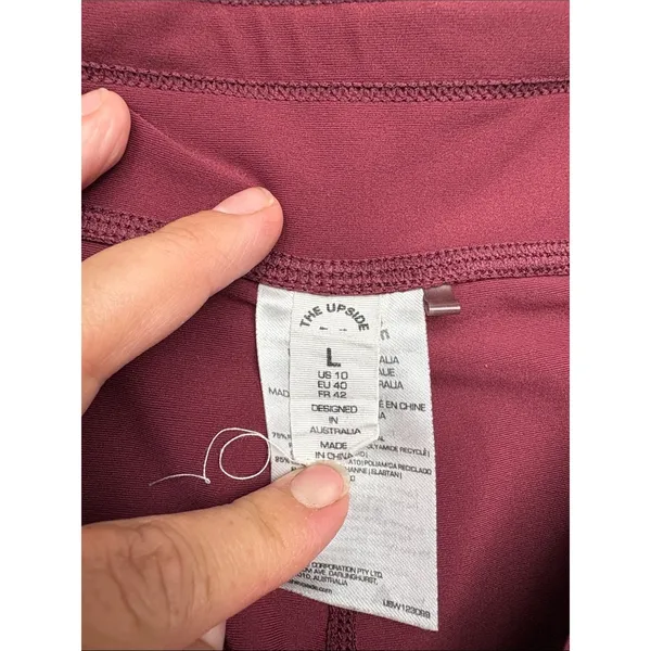 The Upside size large / 10 burgundy track pants joggers athletic gym - Image 4